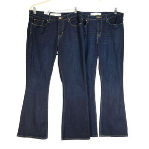 Lot of 2 Signature by Levi Strauss Blue Jeans Womens Size 16S 16 Short 35 x 29